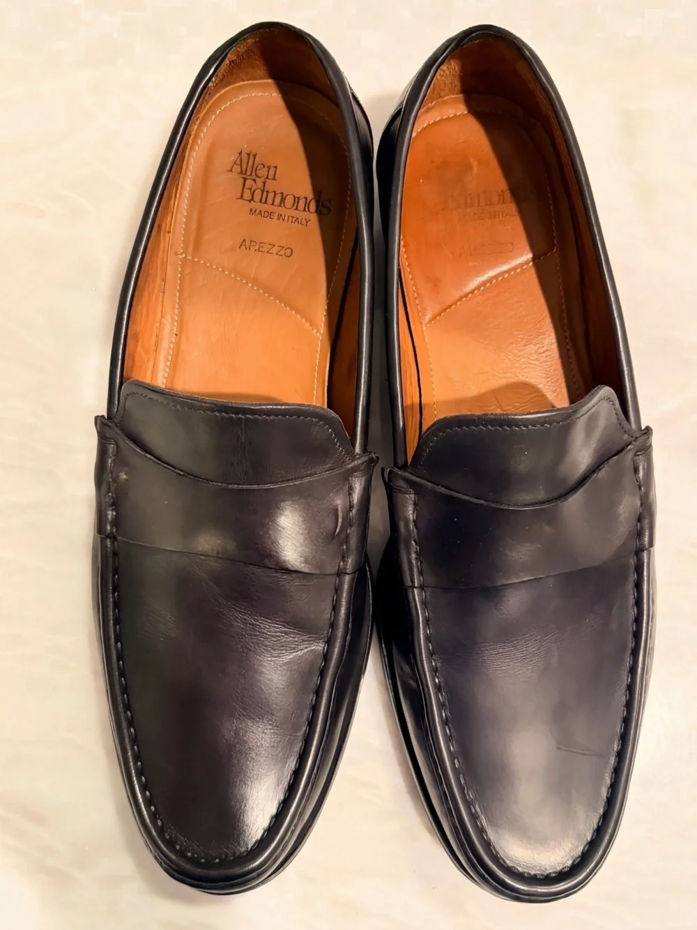 Allen Edmonds Arezzo Black Leather Horsebit Loafers Made in Italy Men’s 11.5 D